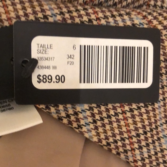 Brand new  with tag high rise RW & CO checkered pants side zipper size 6 - Picture 7 of 9